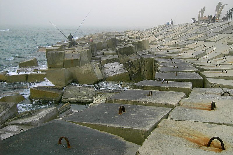 Alexandria seafront on a cold day