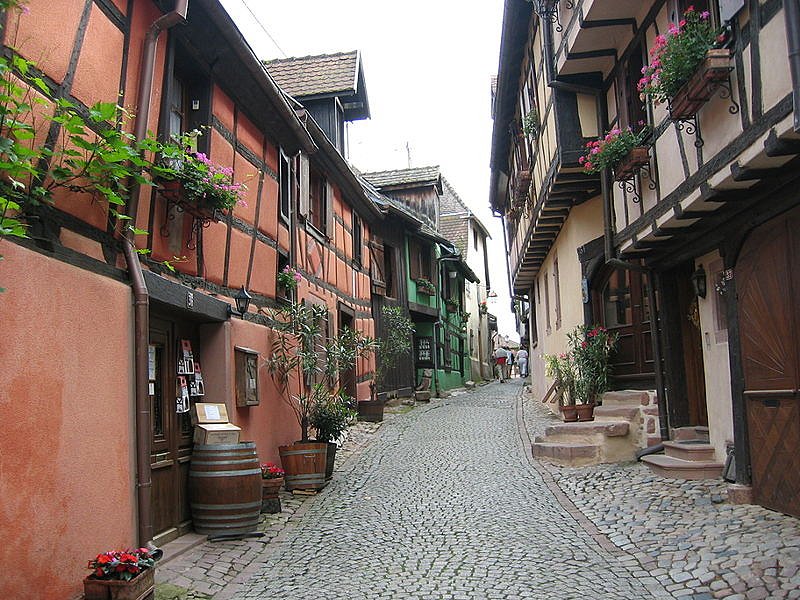 Alley in Riquewhir, France