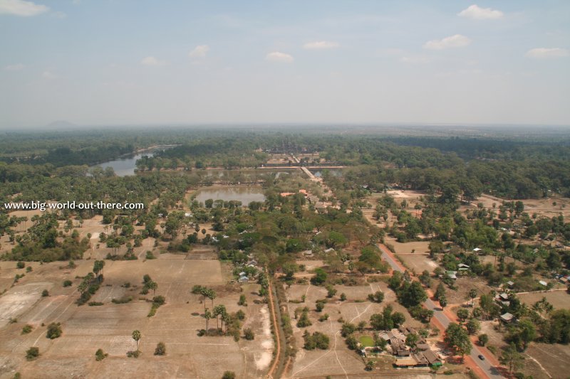 Here I view Angkor from a hot-air balloon