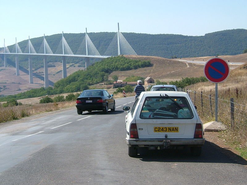 Approaching the Millau Viaduct