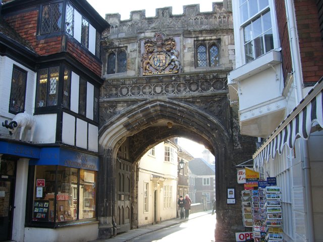Archway into Cathedral Close in Salisbury