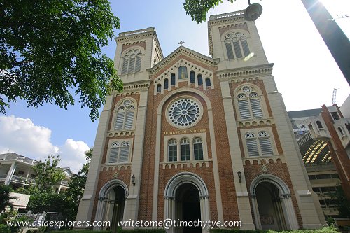 Front façade of the Assumption Cathedral, Bangkok