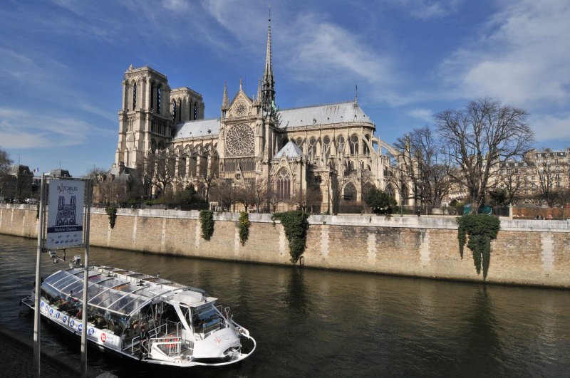 Bank of the Seine, at the Notre Dame Cathedral