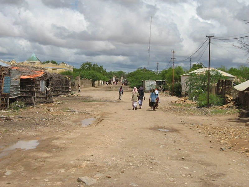 The town of Bardera in southern Somalia