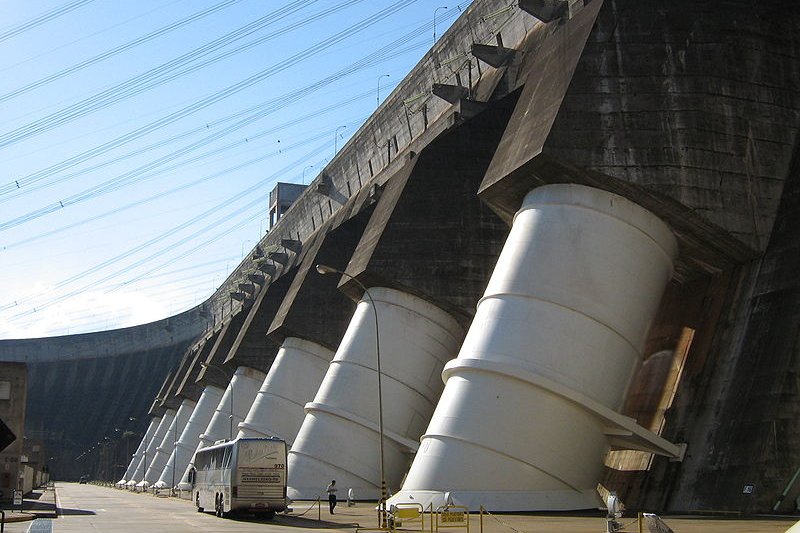 Base of the Itaipu Dam