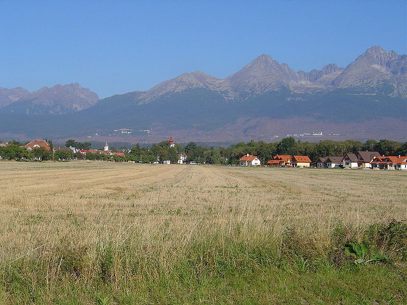 The village of Batizovce under the High Tatras in Slovakia