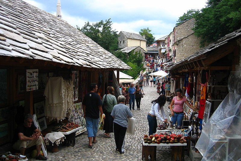 Towards the Old Bridge, Mostar