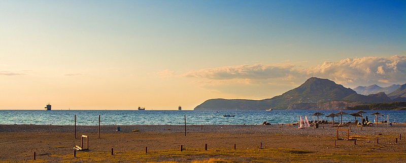 Beach resort of Bar in Montenegro