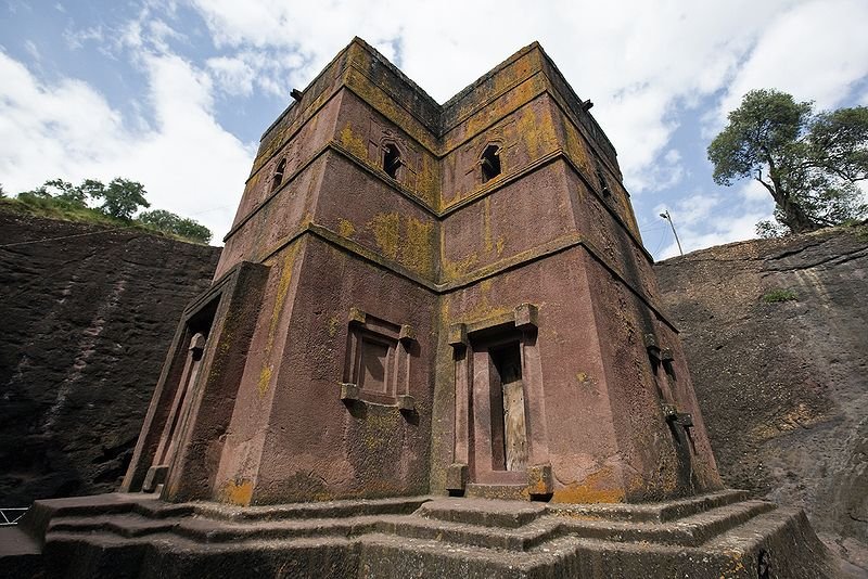 Bete Giyorgis rock-hewn church at Lalibela, Ethiopia