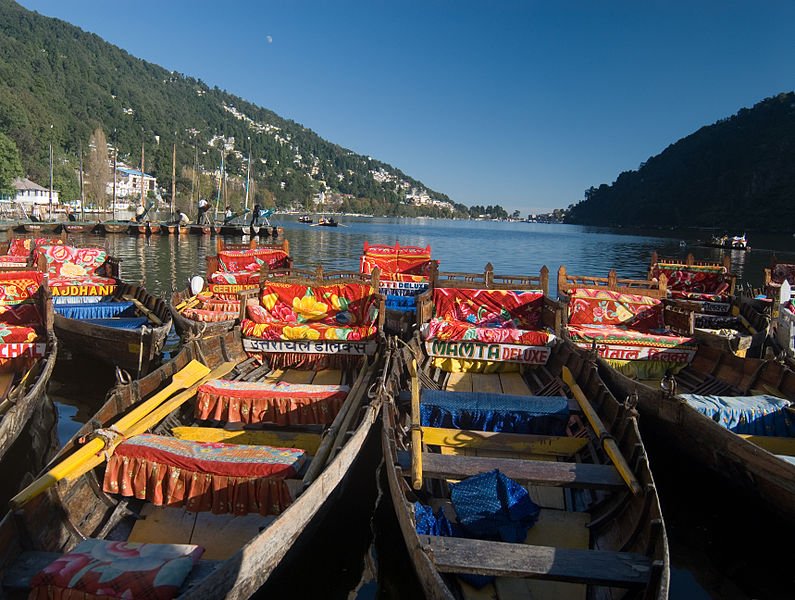 Boats of Nainital Lake in Uttarakhand