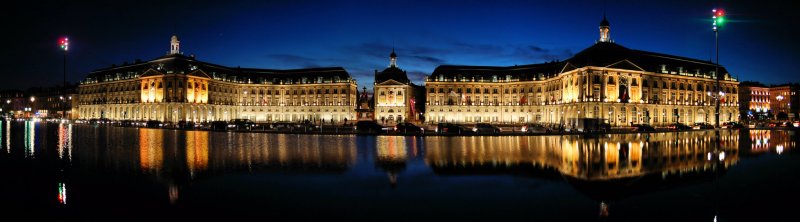 Bordeaux at night, France