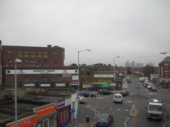 Brockley Cross, with its two mini roundabouts, in Brockley, London