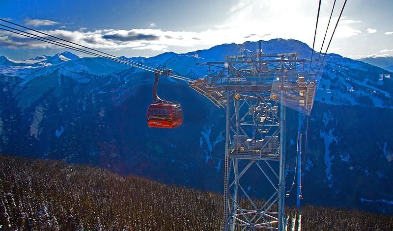 Cable car in Whistler, British Columbia