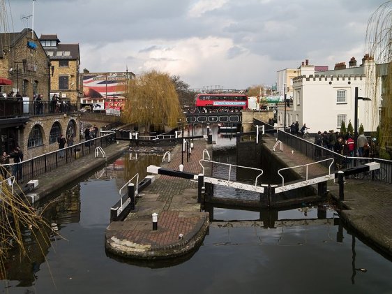 Camden Lock on Regent's Canal, at Camden Town