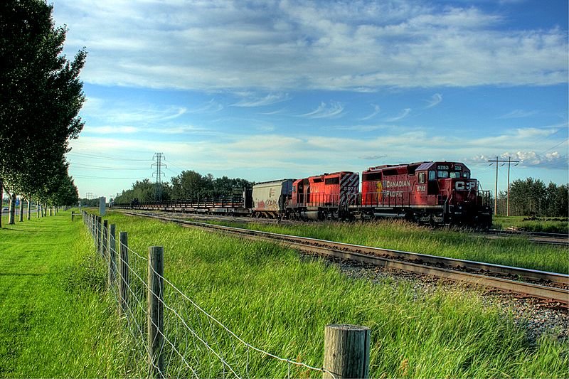 Canadian Pacific train in Wetaskiwin, Alberta