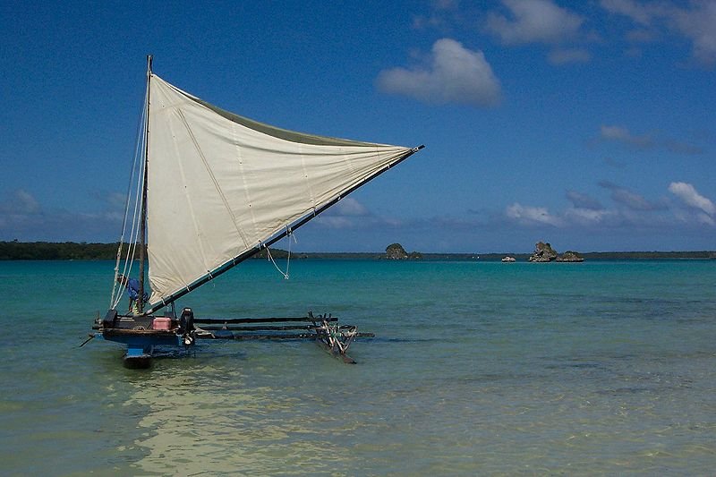 A traditional canoe at Île des Pins near Noumea, New Caledonia
