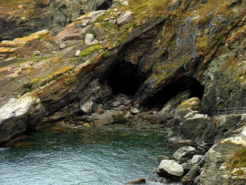 Caves at Tintagel Haven, Cornwall