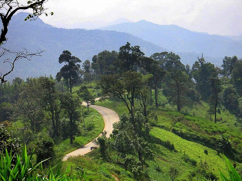 Hill road in Chiang Mai Province