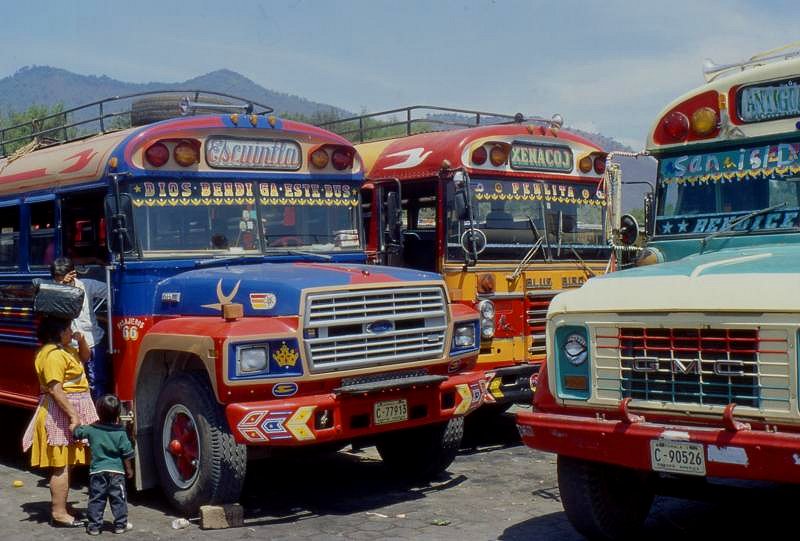The Chicken Buses, Antigua Guatemala