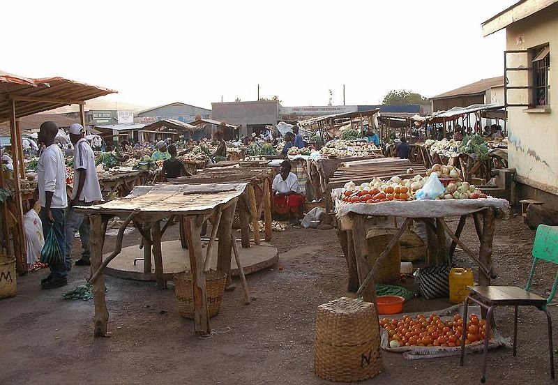 The northern vegetable market in Chipata, Zambia