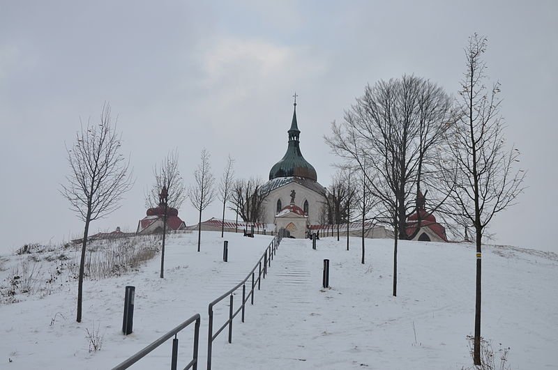 Church of St John of Nepomuk in winter