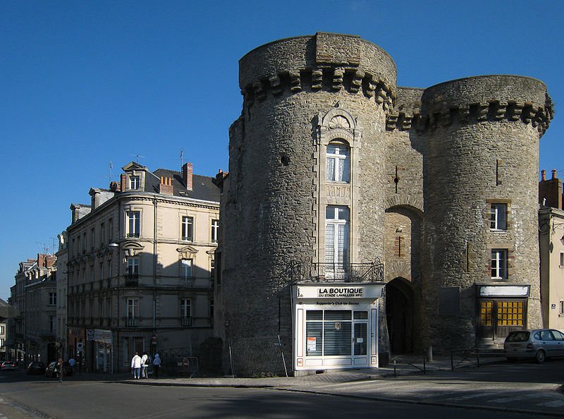 City wall of Laval, in the county of Mayenne, Pays de la Loire