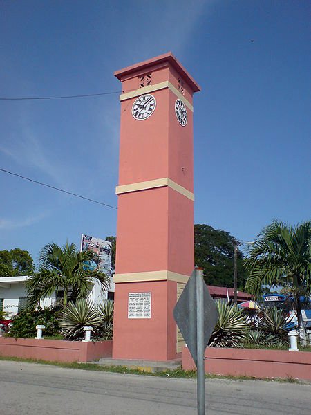Clock Tower in Orange Walk Town