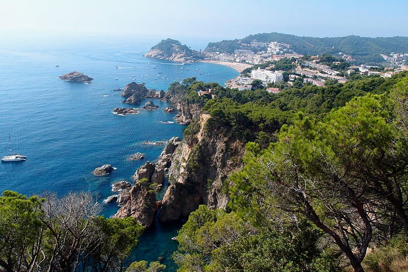 Coast of Tossa de Mar in Catalonia, Spain