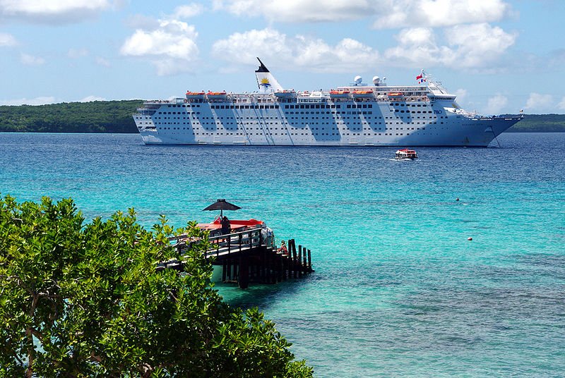 Cruise ship at Lifou, New Caledonia