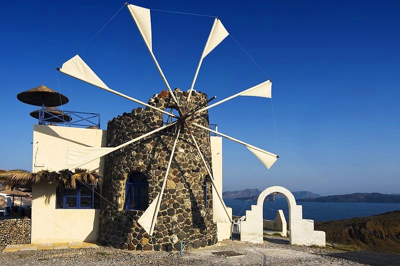 Windmill in the Cyclades Islands of Greece