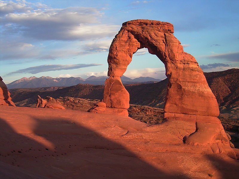 Delicate Arch, Utah, at sunset