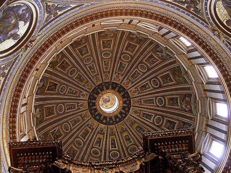 Dome interior of St Peter's Basilica