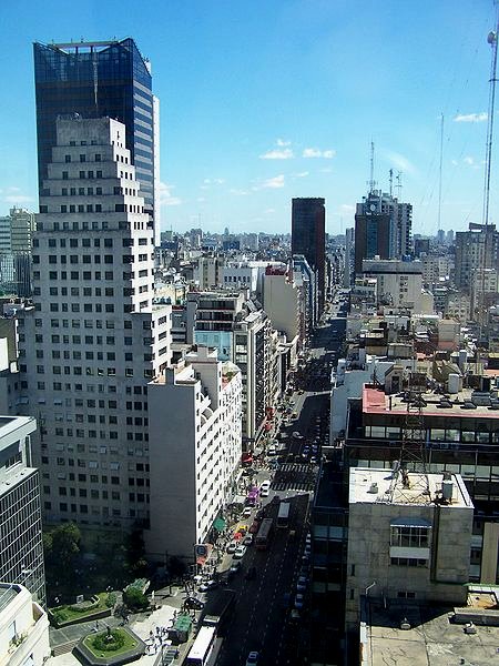 Corrientes Avenue in downtown Buenos Aires