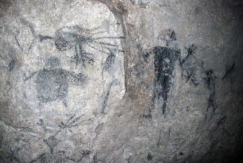 Cave drawings, Fels Cave, Lelepa Island, Vanuatu