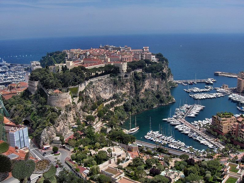 View of the Palace and harbour of Monaco