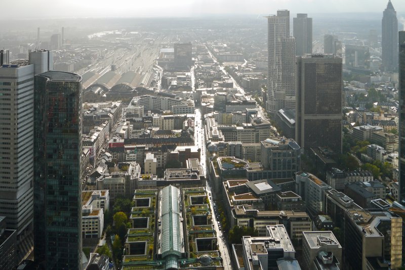 View of Frankfurt am Main from Maintower