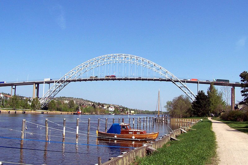 Bridge across the River Glomma in Fredrikstad, Norway