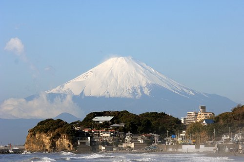 View of Mount Fuji from Shichirigahama Beach, Kamakura City, Kanagawa Prefecture