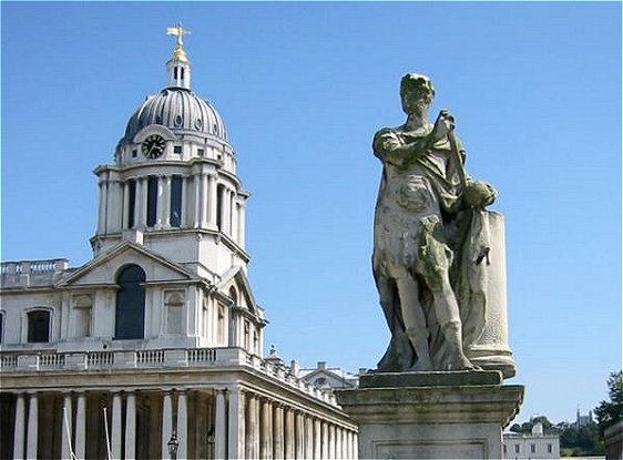 Statue of King George II at the Statue of King George II at the Royal Naval College, Greenwich