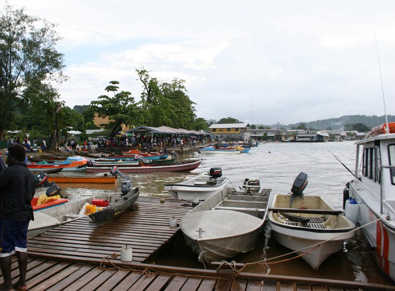 Gizo waterfront market place, Solomon Islands