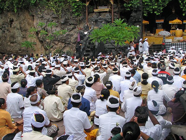 Goa Lawah, during a temple ceremony