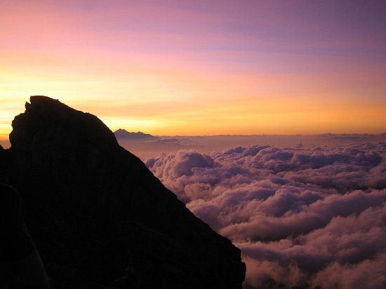 View from the peak of Gunung Agung