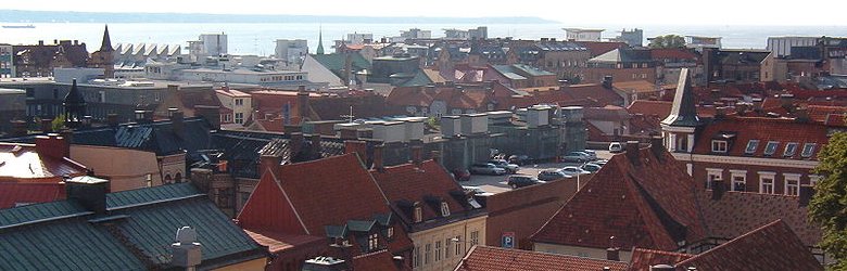 Looking over the rooftops in Helsingborg, Sweden