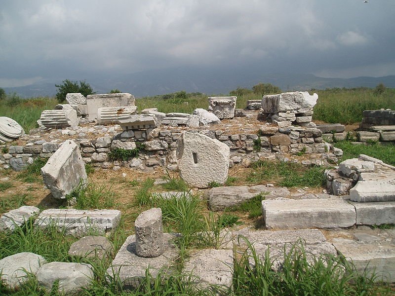 Ruins of Heraion of Samos in Greece