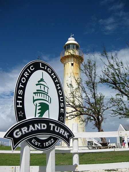 The historic lighthouse on Grand Turk Island