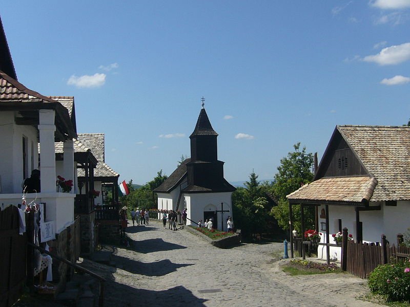The village of Hollókő in Hungary
