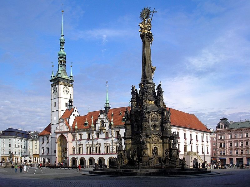 The Holy Trinity Column at Horni náměsti, the main square in Olomouc