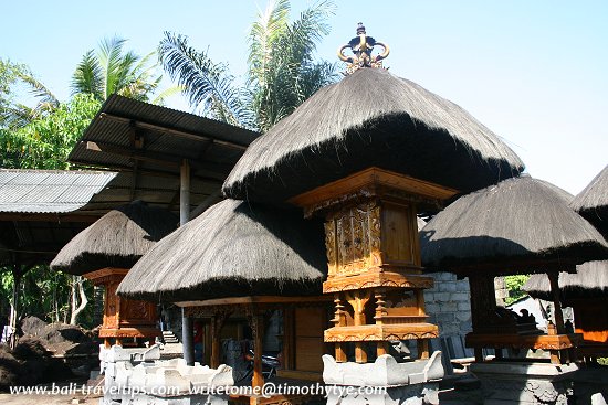 Household shrines on sale at a shrine shop in Bali
