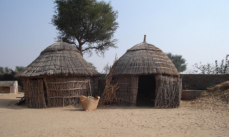 Houses in the Thar Desert, Rajastan