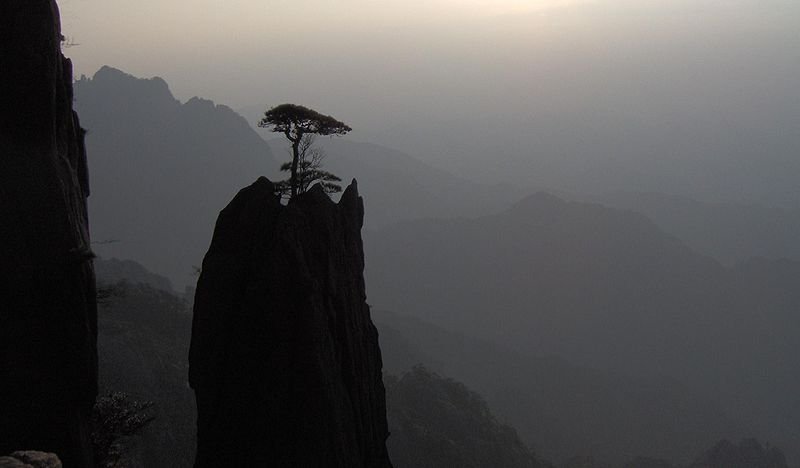 Huangshan at twilight